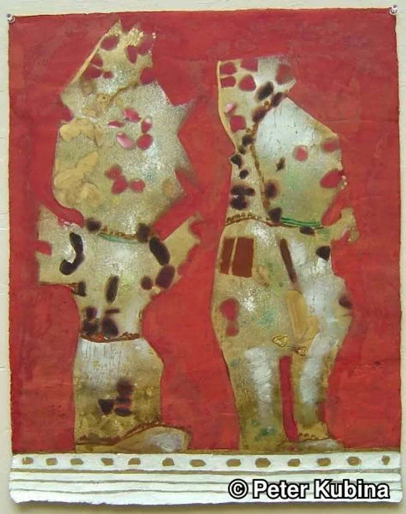 Two Textured Figures