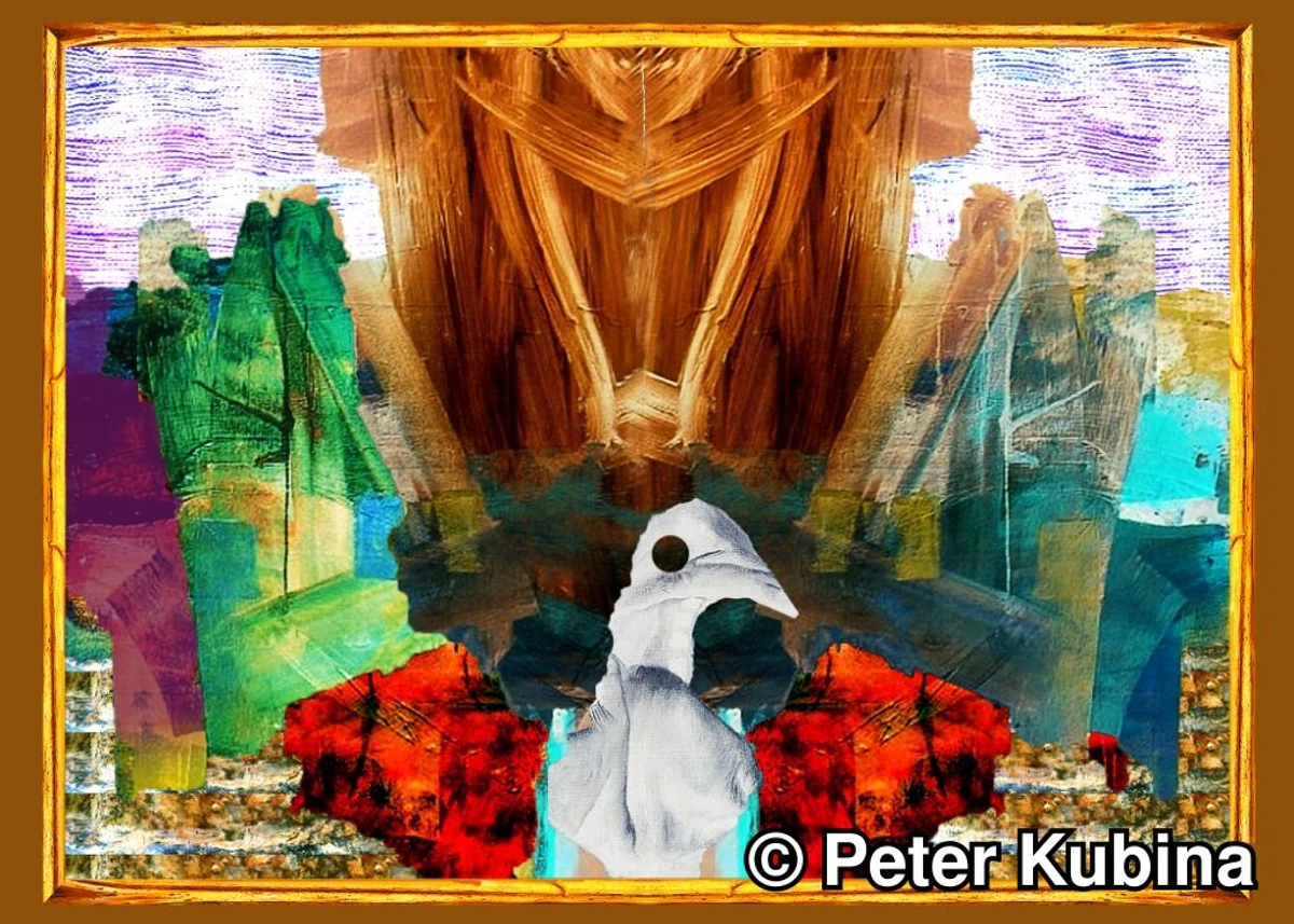 Abstract Bird Collage