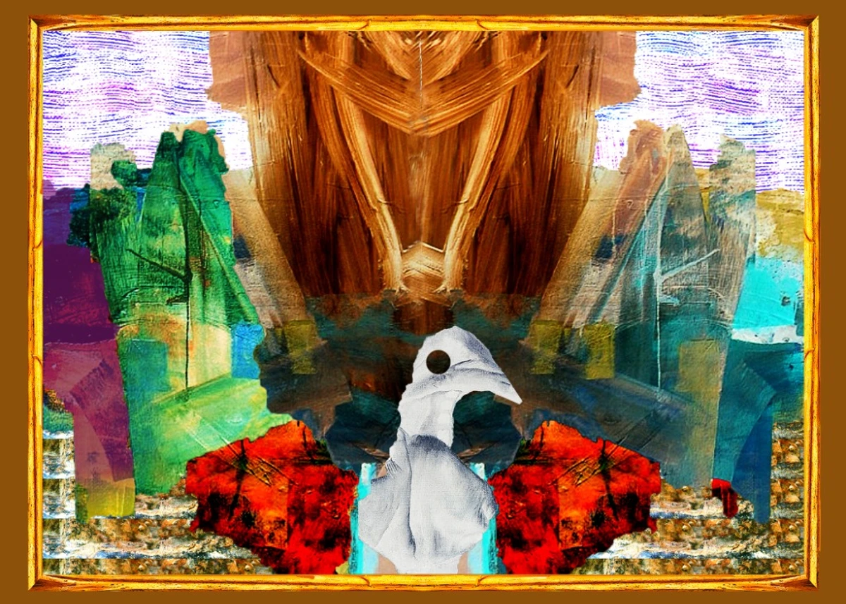 Abstract Bird Collage