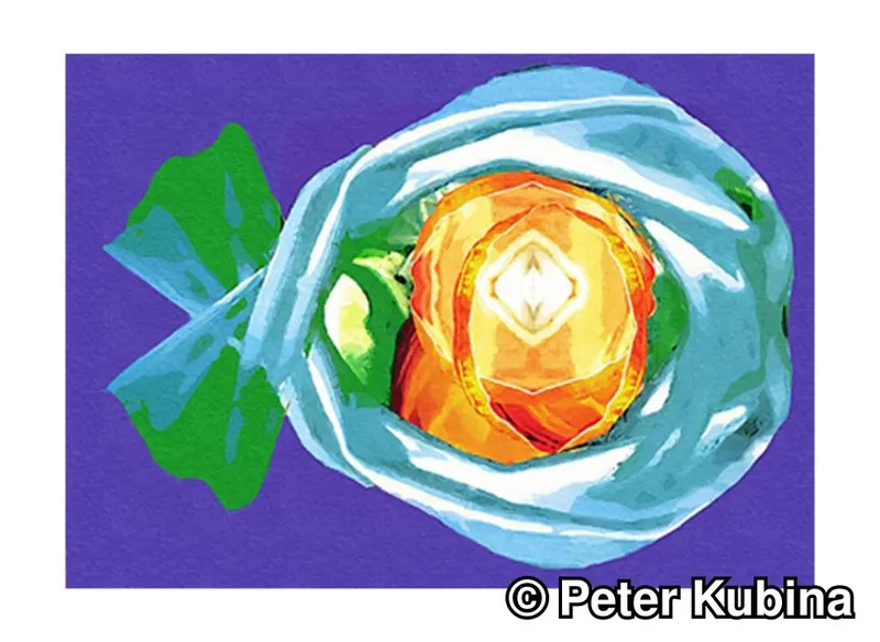 Abstract Green Blue Object
