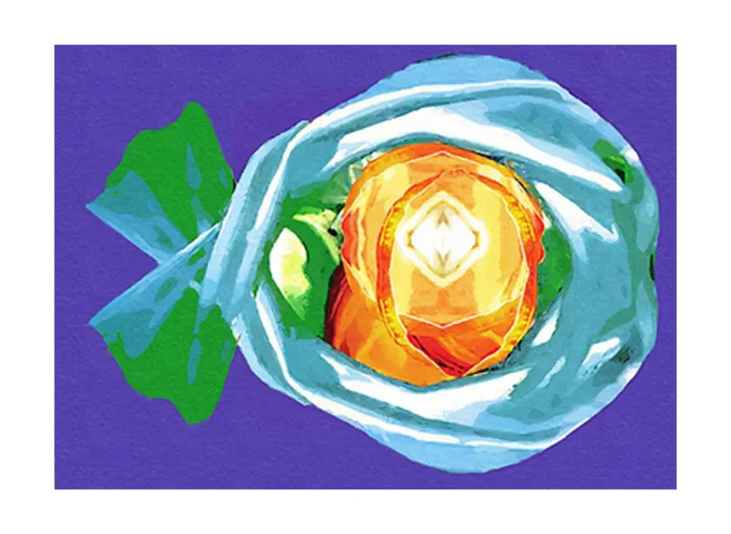 Abstract Green Blue Object