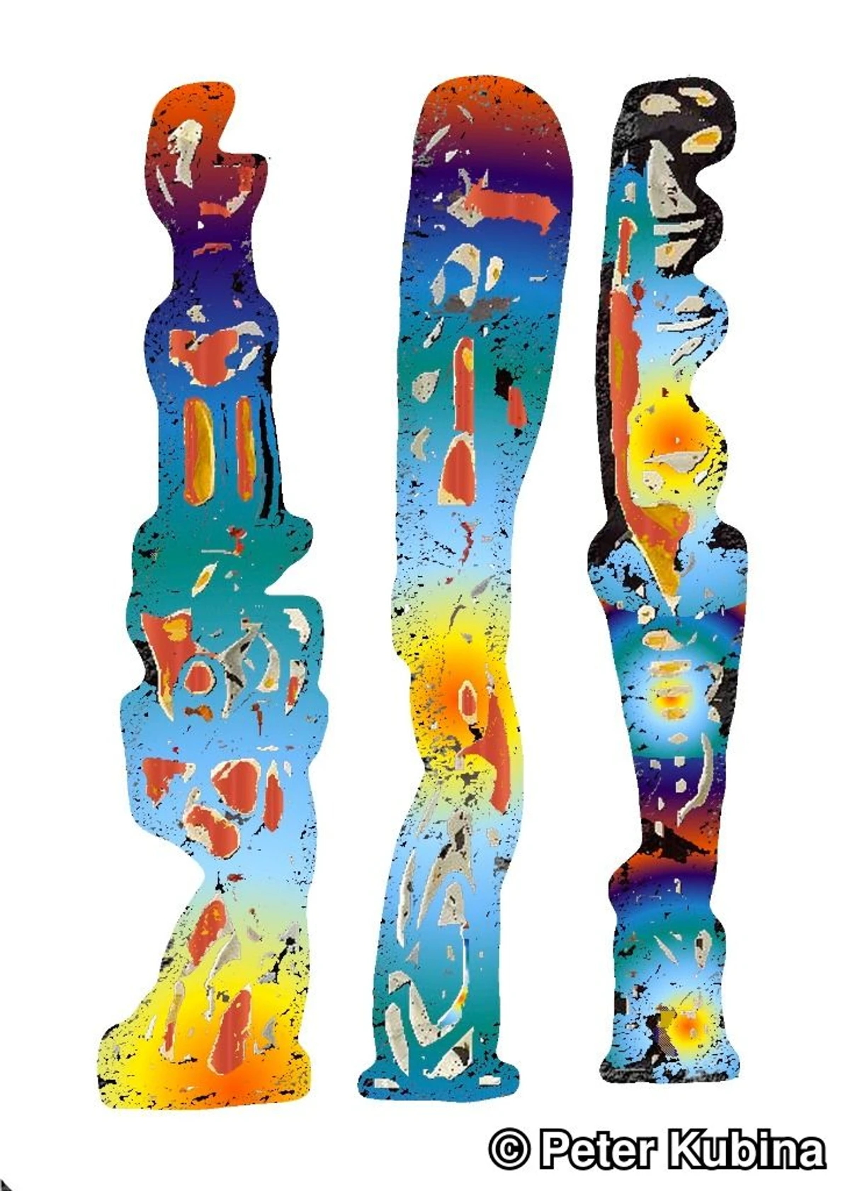 Digital Totems Blue