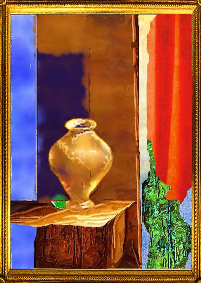 Golden Vase Collage