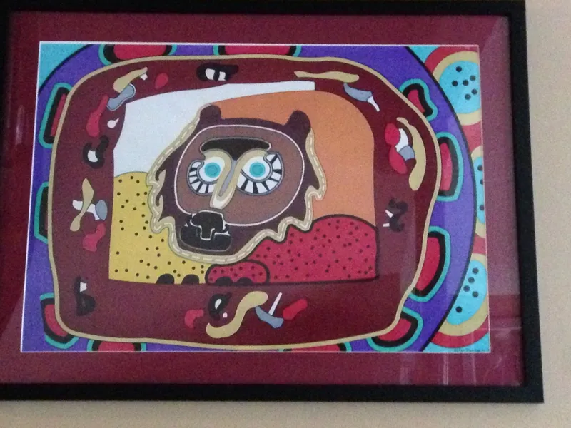 Lion Mask Patterned Frame