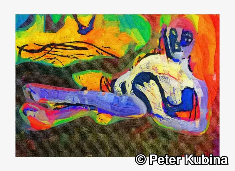 Reclining Figure Colorful