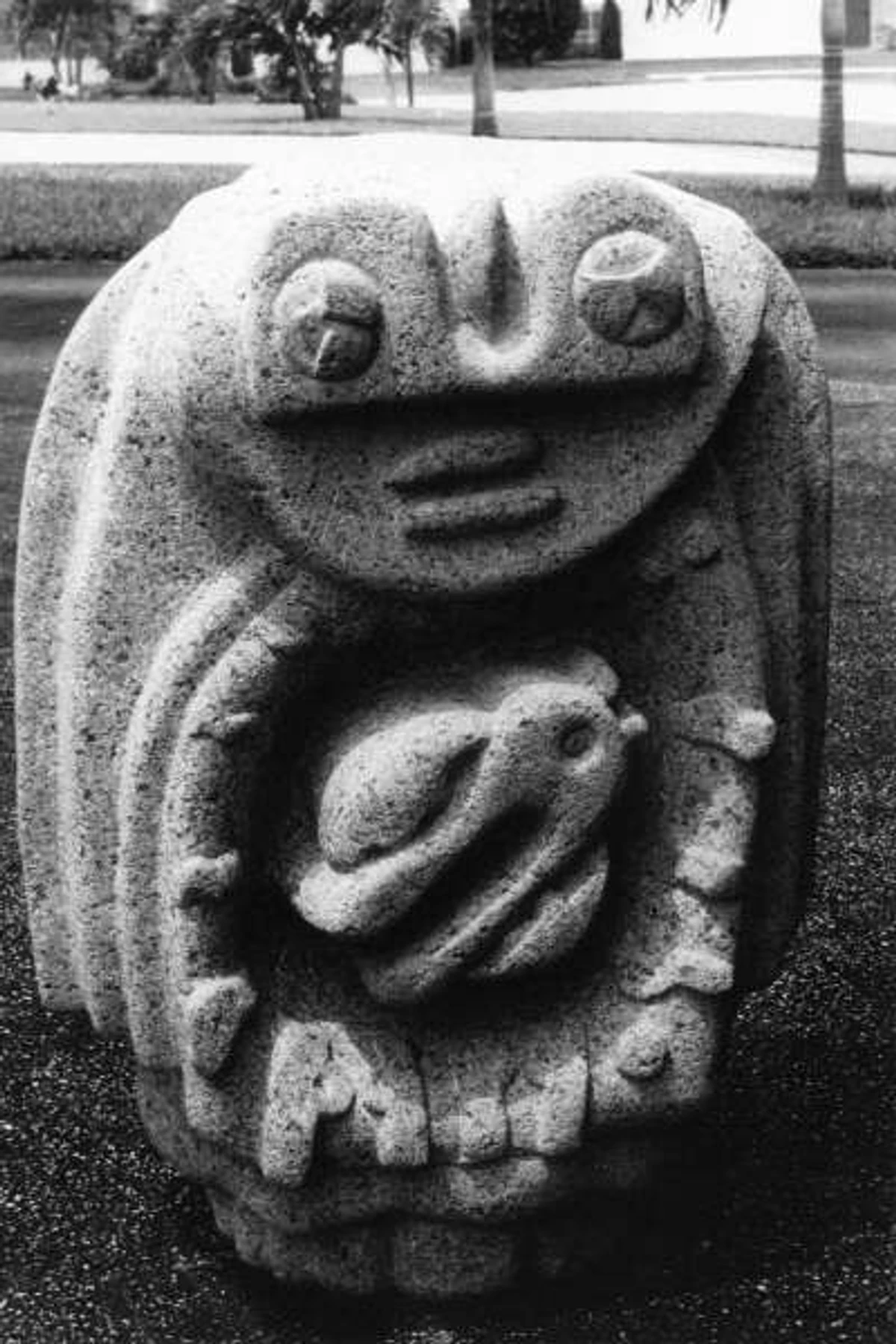 Stone Owl Figure