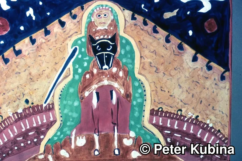 Stylized Figure on Animal