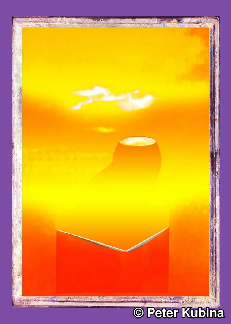 Sunset Geometry Purple Frame