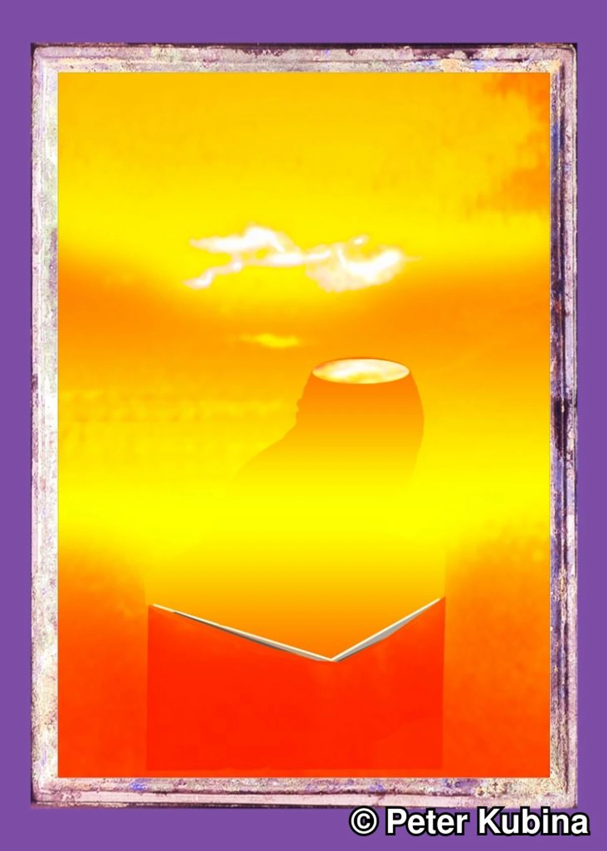Sunset Geometry Purple Frame
