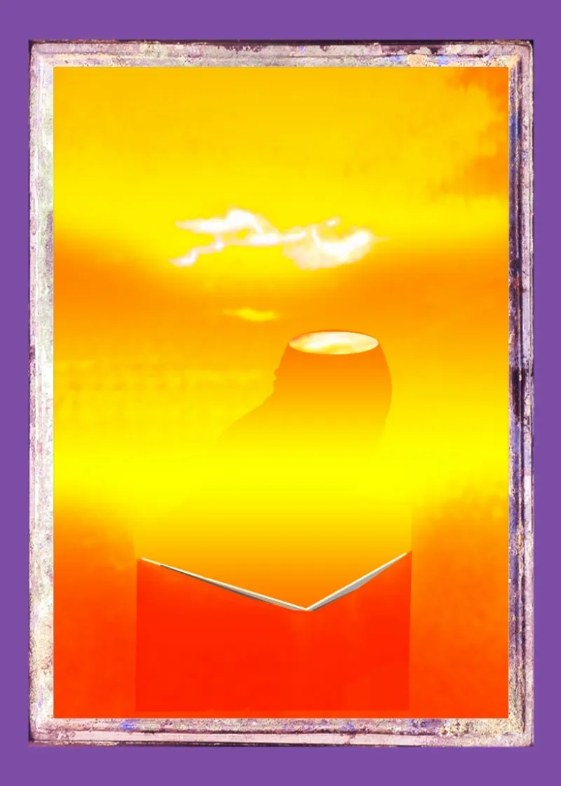 Sunset Geometry Purple Frame